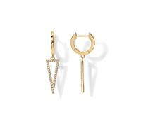 PAVOI 18K Gold Plated Huggie Earrings for Women - S925 Sterling Silver Post Drop/Dangle Gold Earrings for Women | Religious Ornament: Cross, Evil Eye, Clover, Celtic | Vermeil - Yellow,