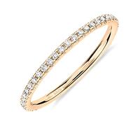 PAVOI AAAAA CZ 14K YELLOW GOLD Plated Silver Cubic Zirconia Stackable Eternity Ring - Size 9