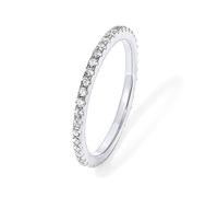 PAVOI AAAAA CZ Sterling Silver Cubic Zirconia Stackable Eternity Ring - Size 6