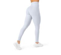 PAVOI ACTIVE Buttery Soft Workout Leggings for Women - High Waisted No Front Seam Gym Leggings Yoga Pants - FlexFlow, Silver, XXS