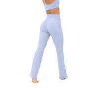 PAVOI ACTIVE High Waisted Flare Leggings for Women - Buttery Soft Bell Bottom Workout Flared Wide Leg Yoga Pants - FlexFlow, Seabreeze, M