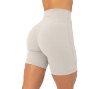 PAVOI ACTIVE Sculpting Shorts | High Waisted Butt Shaping 4" & 6" Women's Biker Low Impact Shorts | FlexFlow XS to 4X Plus, Moon, S