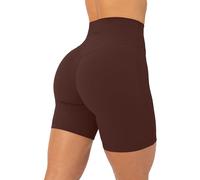PAVOI ACTIVE Yoga Shorts for Women High Waisted Gym Shorts Buttery Soft Biker Workout Shorts 4" & 6" Compression Fit, Cocoa, S