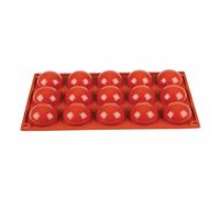 Pavoni N936 Formaflex Silicone Mould, 15 Half Sphere, Red