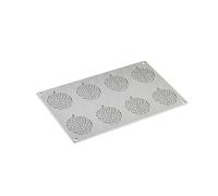 Pavoni Leaf GG029S Tuile Silicone Mould, 8 Cavities, 3 ml (Pack of 1) | Flexible material ensures easy release of delicate pastries without tearing, ideal for commercial baking use.