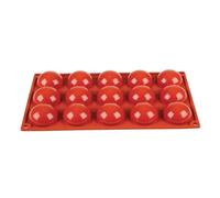 Pavoni N936 Formaflex Silicone Mould, 15 Half Sphere, Red