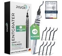 PAVOX® Deburring with 9 blades for clean edges on metal, plastic, copper, wood and more I ideal for use as a hand deburring tool for 3D printing I with 3 types of deburring metal blades