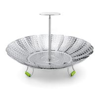 Pavsrmy Steamer Basket, 3rd Generation Stainless Steel Vegetable Steamer with Extendable Handle for Cooking Food, Folding & Expandable Veggie Steam Insert, Fit Various Size Instant Pot (5.5" to 9")