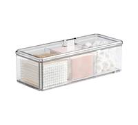 PAVSTINE Cosmetic Case, White, Transparent Display, Stackable Design, Travel/On-The-Go Makeup Storage, Professional Artist Kit, Gift for Cosmetic Enthusiasts