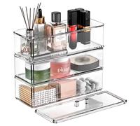 PAVSTINE Three Layers Cotton Pad Dispenser, Cotton Bud Container, Makeup Storage Organizer
