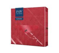 Paw 3-Ply Napkins (33 x 33 cm) I Pack of 20 I Paper Napkins Colourful Perfect for The Christmas Table I Napkins - Christmas, Special Occasions, Ornaments I Inspiration Texture (Dark Red)