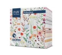 PAW - Airlaid Cloth-Like Napkins (40 x 40 cm) | 50 Pieces | Ideal for Wedding, Christening, Communion, Birthday | Linen Feel Elegant Napkins | Color: Watercolor Flowers