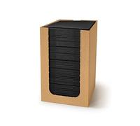 PAW - Airlaid Cocktail Napkins (20 x 20 cm) I 100 Pieces I Plain I Fabric-Like I Elegant Table Decoration I HoReCa I for Occasions Like Weddings, Parties, Christmas I Unicolour: Black