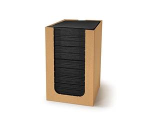 PAW - Airlaid Cocktail Napkins (20 x 20 cm) I 100 Pieces I Plain I Fabric-Like I Elegant Table Decoration I HoReCa I for Occasions Like Weddings, Parties, Christmas I Unicolour: Black