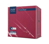 PAW - Airlaid Napkins (40 x 40 cm) I 50 Pieces I Plain I Fabric-Like I Elegant Table Decoration I HoReCa I for Important Occasions Like Weddings, Parties, Christmas I Unicolour: Bordeaux