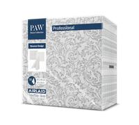 Paw Airlaid Napkins - Fabric-Like (40 x 40 cm) I Pack of 50 I Ideal for Weddings, Christenings, Communion, Birthdays I Table Decoration Back Pattern - Baroque Silver I Reverse Baroque Etude Silver