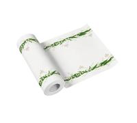 Paw Airlaid Table Runner (40 cm x 24 m) I Perfect Table Decoration for Communion, Confirmation, Christening I Table Decoration Elegant Table Runner - IHS White Flowers I White Flowers