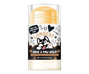 Paw Balm, Dog Moisturizer, Pet Grooming Cream, Natural Lick Safe Formula, Hydrating Protection for Snow Walks Travel Hiking Beach, 3.07x1.42x1.42 Inches, White Color, 1 Pack