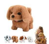 Paw Buddy - Interactive Stuffed Dog for Children, Plush Puppy Toy Electronic Interactive Pet Dog, Realistic Interactive Puppy That Walks, Barks & Wags Tail for Boys & Girls (brown)