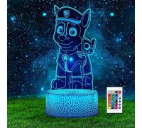 Paw Chase Night Light Kids, 3d Led Table Bedside Anime Lamp, Touch Lamp With 16 Colors Change And Remote Control For Bedroom Decoration, Chase Toys Bi