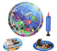 Paw Cool Oasis Bed, Pet Water Bed, 2025 Upgraded Pet Cooling Water Bed - Ideal for Cats and Dogs, Cat Waterbed Toy with Fish, Discover the Ultimate Comfort for Your Pet (A)