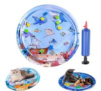 Paw Cool Oasis Bed, Pet Water Bed, 2025 Upgraded Pet Cooling Water Bed - Ideal for Cats and Dogs, Cat Waterbed Toy with Fish, Discover the Ultimate Comfort for Your Pet (D)