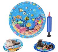 Paw Cool Oasis Bed, Pet Water Bed, 2025 Upgraded Pet Cooling Water Bed - Ideal for Cats and Dogs, Cat Waterbed Toy with Fish, Discover the Ultimate Comfort for Your Pet (B)