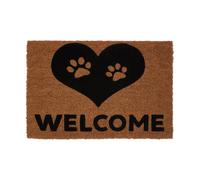 Orsina Filta Paw Heart Doormat in Natural | Size: 100 cm diameter Orsina Natural 100 cm diameter