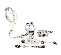 Paw Highness Dog Walking Set Small - Harness, Collar, Leash & Poo Bag Holder - Boss Dog Design - Adjustable