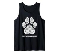 Paw Images on My Heart Big Filled with Tiny Paws Graphic Tank Top