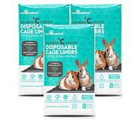 Paw Inspired Disposable Guinea Pig Cage Liners | Bamboo Charcoal Odor Controlling | Super Absorbent Liners Pee Pads for Ferrets, Rabbits, Hamsters, and Small Animals (28" x 17" (C&C 2 x 1), 24 Count)