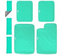 Paw Inspired Fitted Fleece Liners for Ferret Nation, Critter Nation Cage for Ferrets, Rats, Chinchillas, Hedgehogs & Other Small Animals (Green, Double Unit Set)