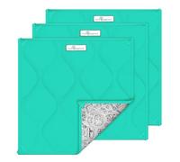 Paw Inspired Guinea Pig Cage Liner Pads | Washable Fleece Bedding, Waterproof Bottom | Super Absorbent Pee Pad or Pet Bed Mat for Guinea Pigs, Ferrets, Rabbits, Hamsters, Small Animals (12x12, Green)