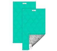 Paw Inspired Guinea Pig Cage Liners | Washable Fleece Bedding, Waterproof Bottom | Super Absorbent Pee Pad or Pet Bed Mat for Guinea Pigs, Ferrets, Rabbits, Hamsters, Small Animals (C&C 2x1, Green)