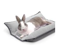 Paw Inspired Snuggle Bunny Bolster Bed, Gray/Light Gray, 17x17 Inch