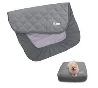 Paw Inspired Washable, Waterproof Fitted Dog Bed Cover, Gray, 24x17x5 Inch