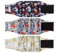Paw Legend Washable Dogs Diapers Male Dog Belly Bands for Male Dogs Diapers Reusable Puppy & Doggie Diapers Male (3 Pack, Small)