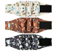 Paw Legend Washable Dogs Diapers Male Dog Belly Bands for Male Dogs Diapers Reusable Puppy & Doggie Diapers Male (3 Pack, XX-Large)