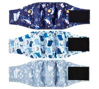Paw Legend Washable Dogs Diapers Male Dog Belly Bands for Male Dogs Diapers Reusable Puppy & Doggie Diapers Male (3 Pack, Small)