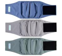 Paw Legend Washable Dogs Diapers Male Dog Belly Bands for Male Dogs Diapers Reusable Puppy & Doggie Diapers Male (3 Pack, Large)