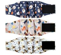 Paw Legend Washable Dogs Diapers Male Dog Belly Bands for Male Dogs Diapers Reusable Puppy & Doggie Diapers Male (3 Pack, Small)