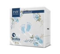 PAW - Airlaid Cloth-Like Napkins (40 x 40 cm) | 50 Pieces | Ideal for Baby Shower, Gender Reveal, Christening | Linen Feel Elegant Napkins | Color: Baby Feet Light Blue