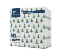 PAW - Airlaid Napkins (40 x 40 cm) I 50 Pieces I Perfect for Christmas, Winter, Holidays I Christmas Eve Winter Time Table Decoration I Airlaid Napkins Cloth-Like - Conifer Forest I Conifer Forest