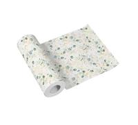 PAW - Table Runner Linen Feel of Airlaid (40 cm x 24 m) I Tabledecoration for communion, confirmation, wedding, birthday, garden party, baptism I Tabletape - leaves, eucalyptus, gold