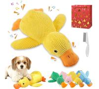Paw Love Calming Duck, Pawlove Calming Duck Toy for Dogs, 2026 Upgraded Interactive Plush Ducks for Dogs, Plush Squeaky Chew Toys for Indoor Puppies and Senior Pups Essentials (yellow, Medium)
