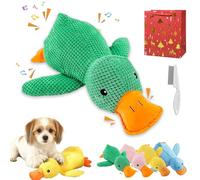 Paw Love Calming Duck, Pawlove Calming Duck Toy for Dogs, 2026 Upgraded Interactive Plush Ducks for Dogs, Plush Squeaky Chew Toys for Indoor Puppies and Senior Pups Essentials (green, Medium)