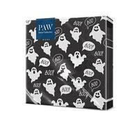 PAW - Napkins 3-Ply (33 x 33 cm) I 20 pcs I Perfect for Halloween Parties Decoration Accessories I Autumn Table Decoration I Dark Paper Napkins - Ghosts Spooky Creepy I Boo Black