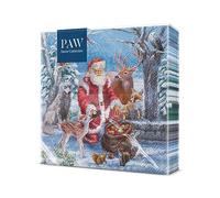 PAW Decor Collection Christmas 20pcs Exclusive Paper for Decoupage Event Party Lunch Santa's Gifts