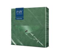 Paw - Napkins 3-Ply (33 x 33 cm) I 20 Pieces I Paper Napkins Colorful for The Christmas Table I Napkins- Christmas, Ornaments, Dark Green I Inspiration Texture (Dark Green)