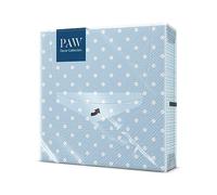 PAW - Napkins 3-Ply (33 x 33 cm) I 20 Pieces I Perfect for Children's Birthdays, Parties, Communion and Celebrations I Paper Napkins Colorful with Party Theme I Blue, dot, Baby - dots (Light Blue)